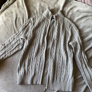 Brooks Brothers grey zip sweater